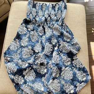 Strapless Smocked top Romper